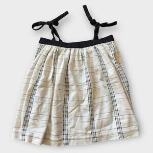 Hatch Black and Cream Plaid Tank Top